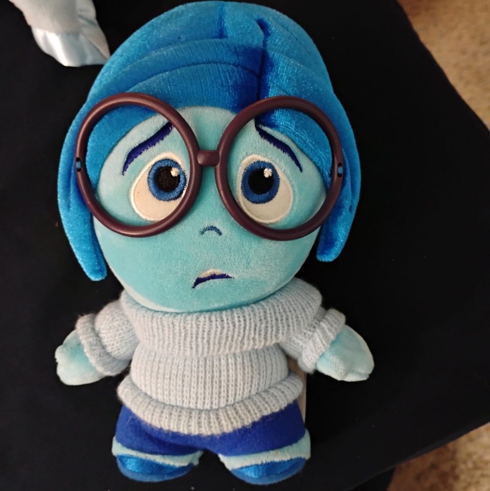 Disneys Inside Out Sadness Blue Plush Toy with Knit Sweater